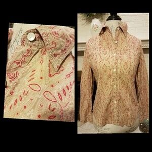 2/$20 GAP Pretty Paisley Shirt Top Small S